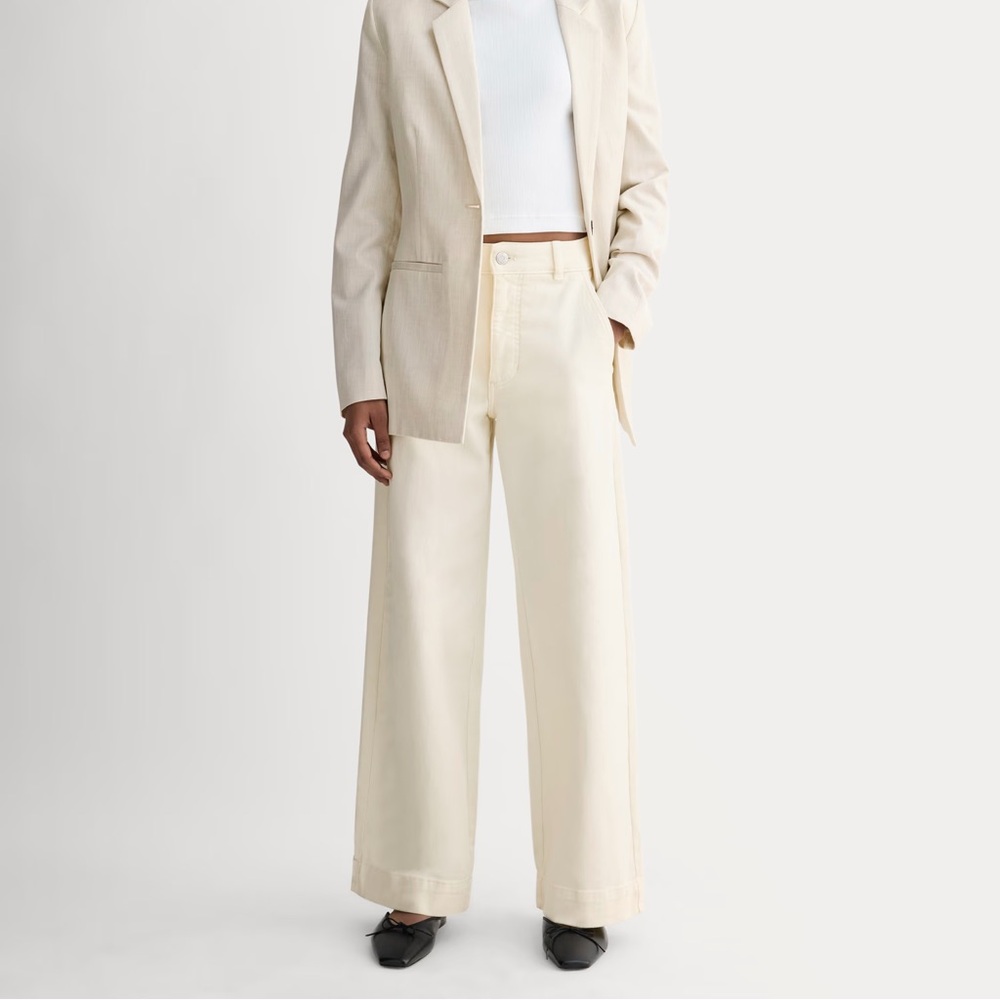 Everlane Utility Wide-Leg Pant Bone